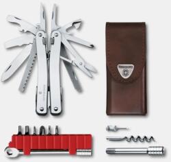 Victorinox Multifunctional Victorinox Swiss Tool Spirit X Plus cu clichet, teaca piele, 105 mm, argintiu 3.0236. L (3.0236.L)