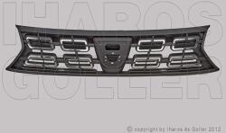 Dacia Duster 2018-2021 - Hűtődíszrács fekete/ fekete betétekkel