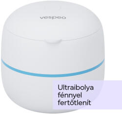 Vespeo VioPure Sonic ultrahangos fogszabályzó és műfogsor tisztító UV fénnyel /fehér/