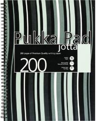 Pukka Pad Jotta Pad A4 PP 200 oldalas fekete csíkos vonalas spirálfüzet (A15551081) - bestbyte