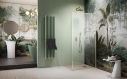 Radaway ? Modo F SL II Brushed Gold Walk-in szálcsiszolt arany zuhanyfal 75 átlátszó jobbos