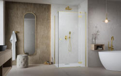 Radaway ? Essenza Gold ? KDJ szögletes ? arany zuhanykabin 90x90 átlátszó jobbos