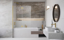 Radaway Essenza Gold ? PND II ? arany kádparaván 100 átlátszó balos