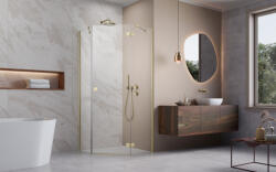 Radaway Essenza Brushed Gold ? PTJ ? szögletes ? szálcsiszolt arany zuhanykabin 90x90 átlátszó
