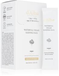 d'Alba Waterfull Vegan Sleeping Pack nyugtató hidratáló maszk éjszakára 4x12 ml