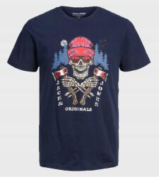 JACK & JONES Férfi póló Jack & Jones, Ecaleb Varsity, rövid ujjú, sötétkék, pamut, S INTL