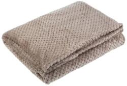 Welora Bársonyos tapintású takaró franciaágyhoz, dombornyomott pattogatott kukorica mintával, 230x220 cm, krém (JM1239059)