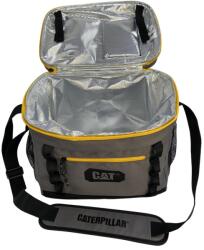 CAT 24 konzerv hűtő hőszigetelt táska, ellenálló anyagból, hatékony szigetelés, fekete színű, méretek 30x45cm