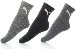 PUMA Puma, Unisex Melange Szürke Zokni Szett - 3 pár 231011001-207, Fekete/Melange Szürke, 35-38 (231011001-207-35-38)