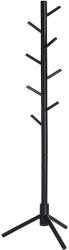 VASAGLE Álló fogas, fa alakú kabáttartó, 8 kampóval, 3 magassági lehetőséggel, fekete (RCR004B01)