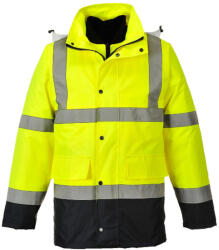 Portwest Hi-Vis 4 az 1-ben Contrast Traffic kabát (S471YNRXXXL) - grandis