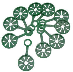 Nature Rögzítő bármilyen növénytámaszhoz, zöld, kerek 3, 5cmx11mm, 10db-os szett