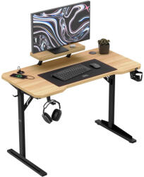 Mark Adler Íróasztal, polccal, 115x60 cm USB-töltővel, natúr (MA-LEADER-5-1-OAK)