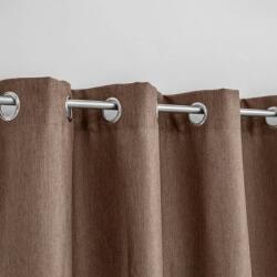 Welora Dekoratív függöny, alacsony árnyékolású - átereszti a fényt, gyűrűs és kampós szalaggal, 140x260 cm, barna színű (JM1225971)