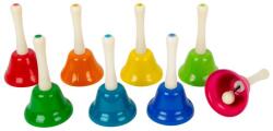 Kleiner Fuß Small Foot - Színes csengettyűk, 8 darabos készlet
