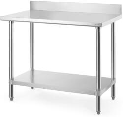 HENDI Fali Asztal Polccal, Rozsdamentes, 130kg