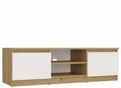 TV-szekrény 120 cm Artisan fehér Malwa TV-állvány nappaliba