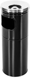 IgienaPHS Cos gunoi negru cu scrumiera inox 27 litri (CS-1104) - 24mag Cos de gunoi