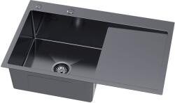 Ruvetti Masivo chiuveta cu dozator 78x49 cm grafit 5002M_PVD_GRF160_WL (5002MPVDGRF160WL) Chiuveta