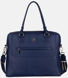  VALENTINA - Sötétkék bőr aktatáska