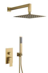 Armatura Logon Brushed Light Gold set de duș ascuns cu duș de ploaie auriu 5139-501-39 (513950139)