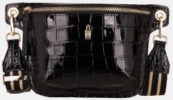  LEIA - Fekete lakkbőr övtáska