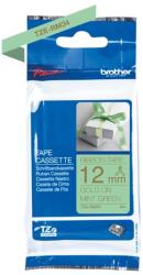 Brother P-Touch 12mm mint green-gold ribbon tape (TZERM34)