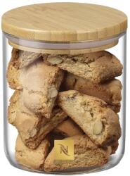 Nespresso Kávékapszula tartó üveg bambuszfedéllel