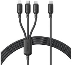 Baseus Silky Adatkábel 3in1 Type-C - Type-C/ Lightning/Microusb, 150cm, Fekete