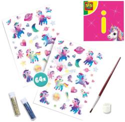 SES Creative Csillám Tetováló Szett - Egyszarvú