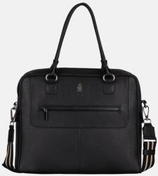  VALENTINA - Fekete bőr aktatáska