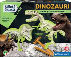 Clementoni Set educativ Clementoni Stiinta & Joaca - Dinozauri T-Rex & Triceratops (1026-50749)