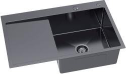 Ruvetti Masivo mosogató adagolóval 78x49 cm grafit 5002M_PVD_GRF160_WP (5002MPVDGRF160WP)