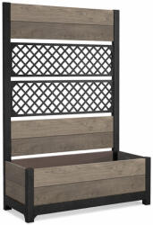 Keter Deco tulip hátfallas virágláda 110l kőrisfa (263874) - homelux