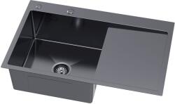 Ruvetti Masivo mosogató adagolóval 78x49 cm grafit 5002M_PVD_GRF160_WL (5002MPVDGRF160WL)