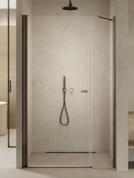 NEW TRENDY New Soleo Gunmetal Brushed zuhanyajtók 140 cm dönthető fegyverszürke szín csiszolt/átlátszó üveg D-0998A (D0998A)