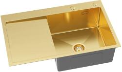 Ruvetti Masivo mosogató adagolóval 78x49 cm arany 5002M_PVD_GOLD160_WP (5002MPVDGOLD160WP)