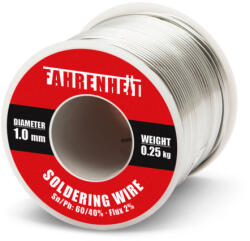 Fahrenheit Forrasztó ón Ø 1, 0mm Sn/Pb: 60/40% 250g / 0, 25kg Fahrenheit 55086 (55086)