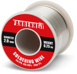 Fahrenheit Forrasztó ón Ø 2, 0mm Sn/Pb: 60/40% 250g / 0, 25kg Fahrenheit 55089 (55086)