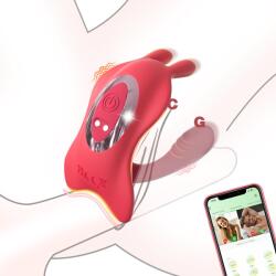 SuperLove Triple Tease Couples Stimulator with App Red Vibrator