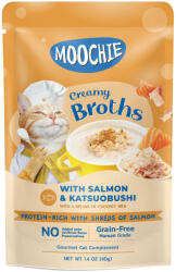  Moochie MOOCHIE Krémes levesek lazaccal és katsuobushival, gabonamentes, 40 g