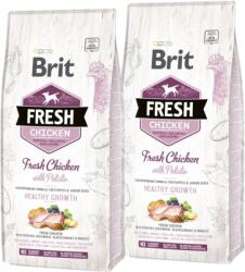 Brit Brit Fresh Chicken & Potato Puppy Egészséges növekedés 2x12kg