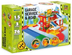 Wader Háromszintes szervizgarázs úttal és kiegészítőkkel - Wader (50471W) - jatekshop