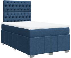 vidaXL kék szövet rugós ágy matraccal 120 x 190 cm (3291620) (3291620)