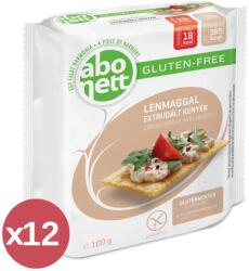 Abonett Gluténmentes extrudált kenyér, lenmaggal kínáló 12X100 g - reformnagyker