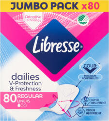 Libresse Dailies Fresh & Protect Regular tisztasági betét 80 db - pelenka