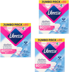 Libresse Dailies Fresh & Protect Regular tisztasági betét (3x80 db)