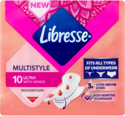 Libresse Ultra Multistyle szárnyas egészségügyi betét, minden fehérneműhöz 10 db