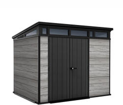 Keter Signature pent 9x7 műanyag kerti ház viharszürke (263852) - leziter
