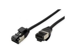 Roline Cablu de retea RJ45 Slim U/FTP Cat. 8.1 (Class I) LSOH 0.15m Negru, Roline 21.15. 3260 (21.15.3260-100)
